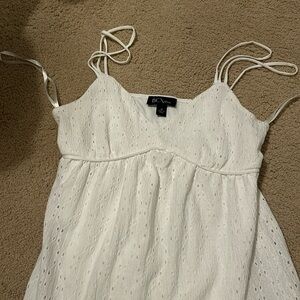 White mini summer dress